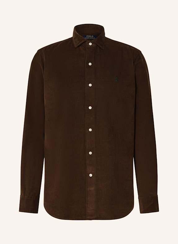 POLO RALPH LAUREN Corduroy shirt custom fit BROWN