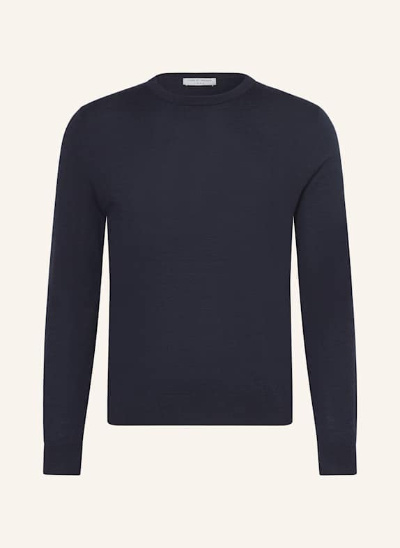 TIGER OF SWEDEN Pullover CONNOR aus Merinowolle DUNKELBLAU