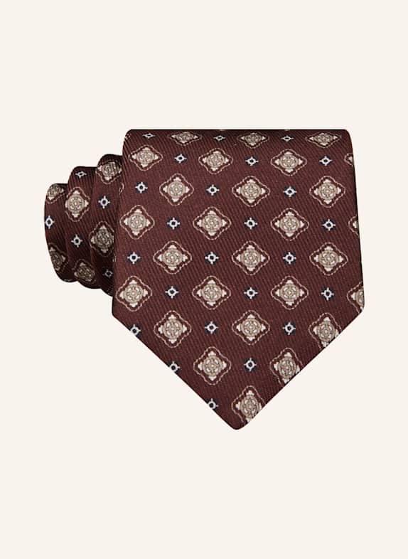 TIGER OF SWEDEN Krawatte SEPTA DUNKELROT/ BEIGE