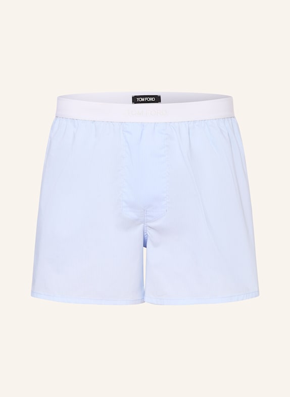 TOM FORD Web-Boxershorts HELLBLAU / WEISS
