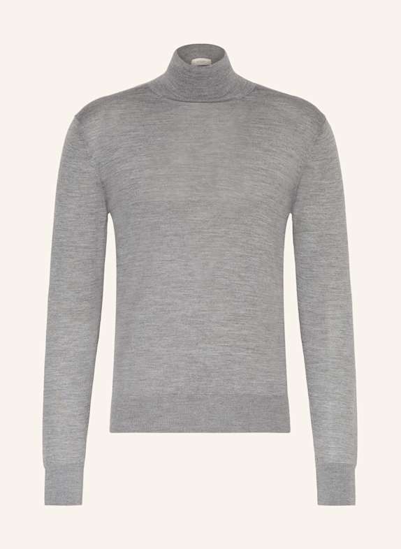 AGNONA Rollkragenpullover mit Cashmere und Seide GRAU