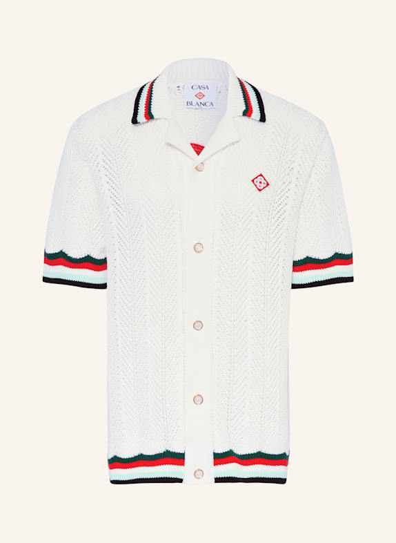 Casablanca Strickhemd WEISS/ GRÜN/ ROT