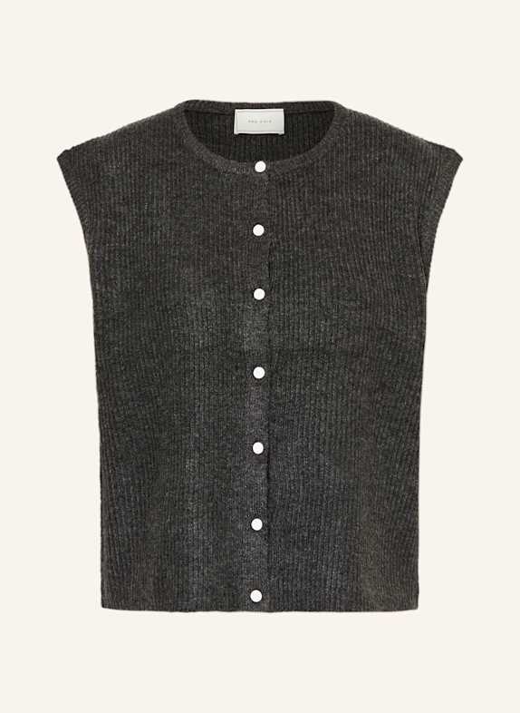 NEO NOIR Strickweste EVEREST DUNKELGRAU