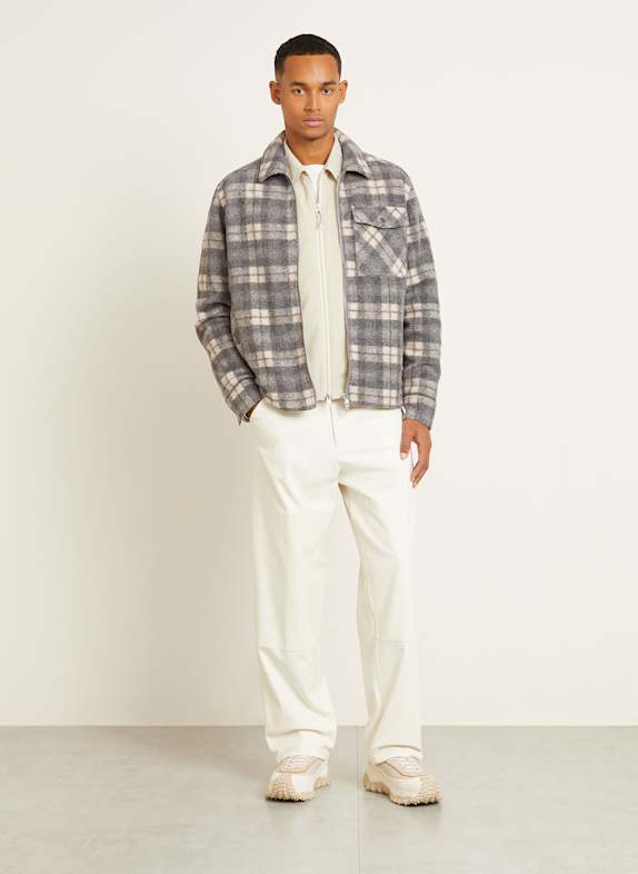 MONCLER Overshirt CRÈME / GRIJS