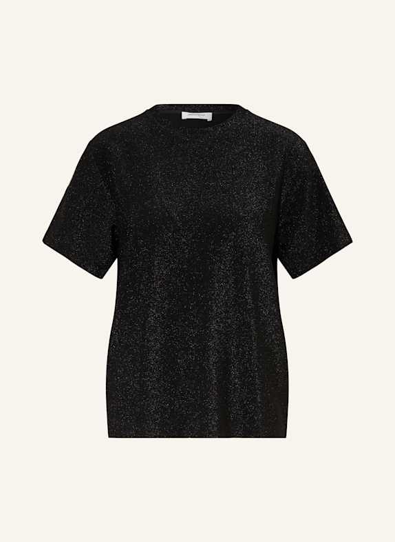 ottod'ame Strickshirt mit Glitzergarn SCHWARZ