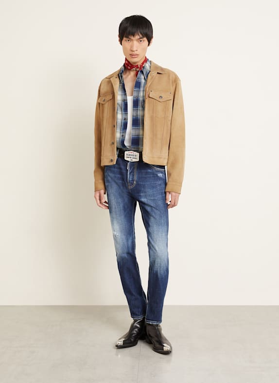 DSQUARED2 Läderjacka JEAN BEIGE