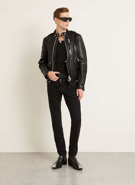 DSQUARED2 läderjacka SVART