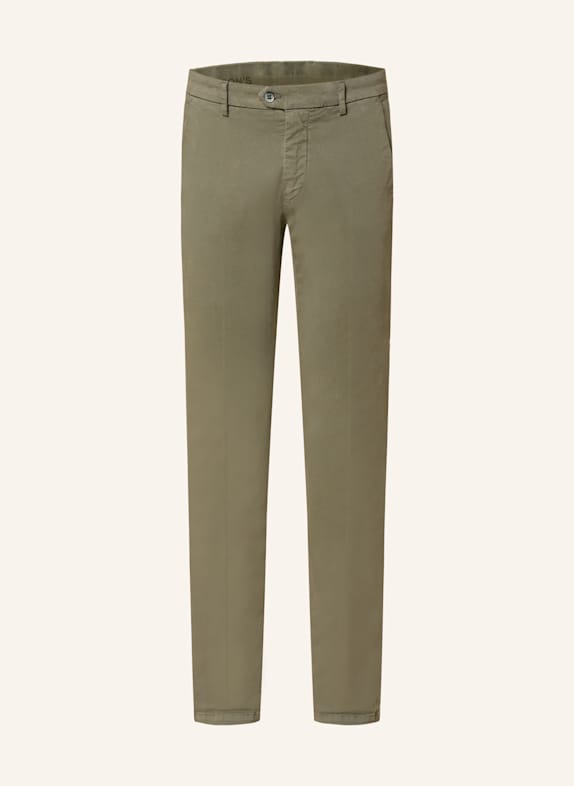 MASON'S Chino kalhoty Extra Slim Fit OLIVOVÁ