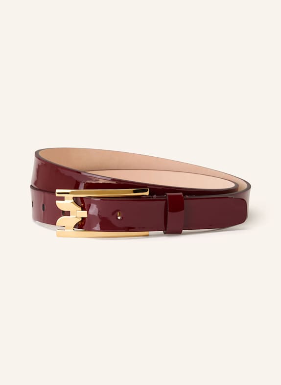 VICTORIA BECKHAM Leather belt DARK RED
