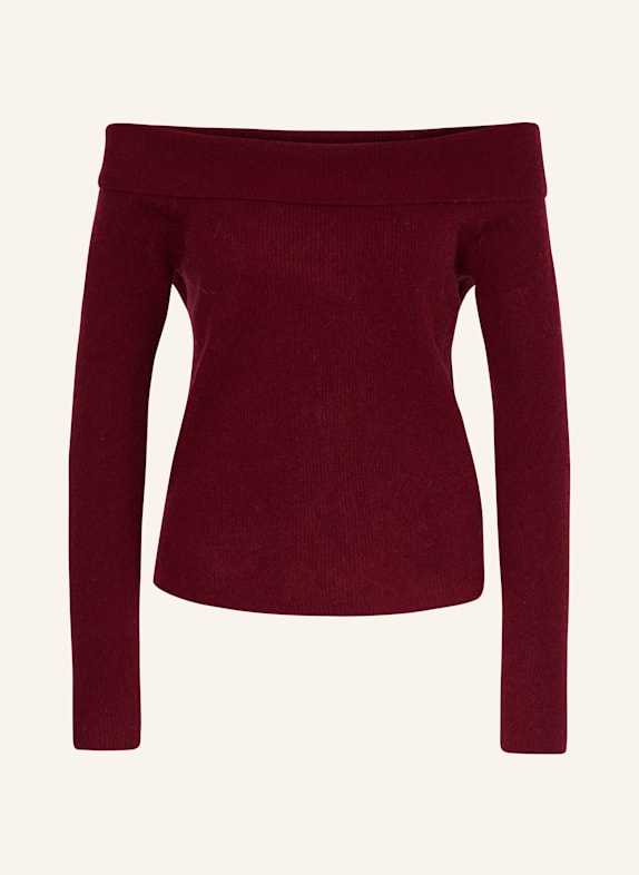 American Vintage Off-Shoulder-Pullover RAXOW DUNKELROT