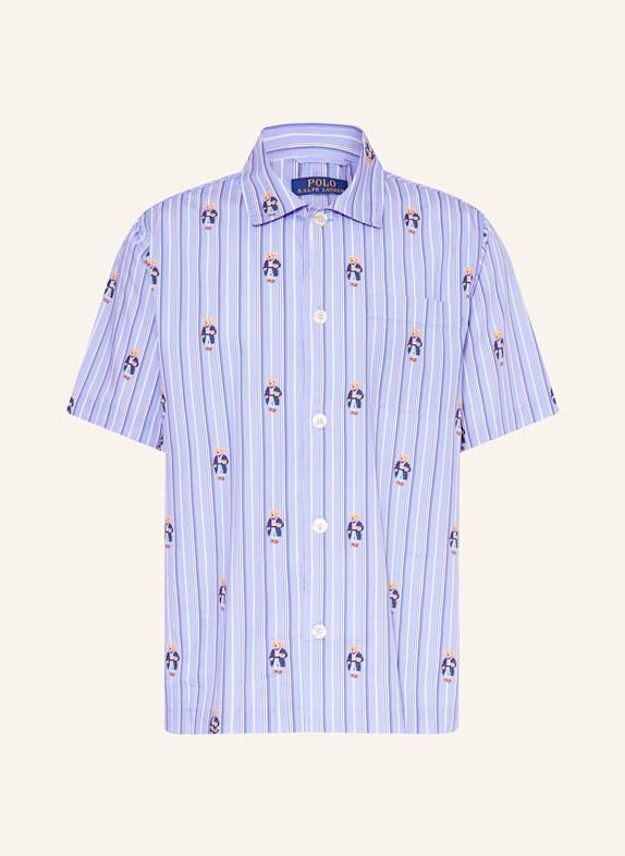 POLO RALPH LAUREN Schlafshirt HELLBLAU/ BLAU/ HELLBRAUN