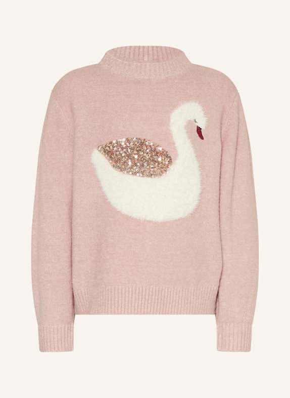 s.Oliver RED Pullover mit Pailletten ROSÉ