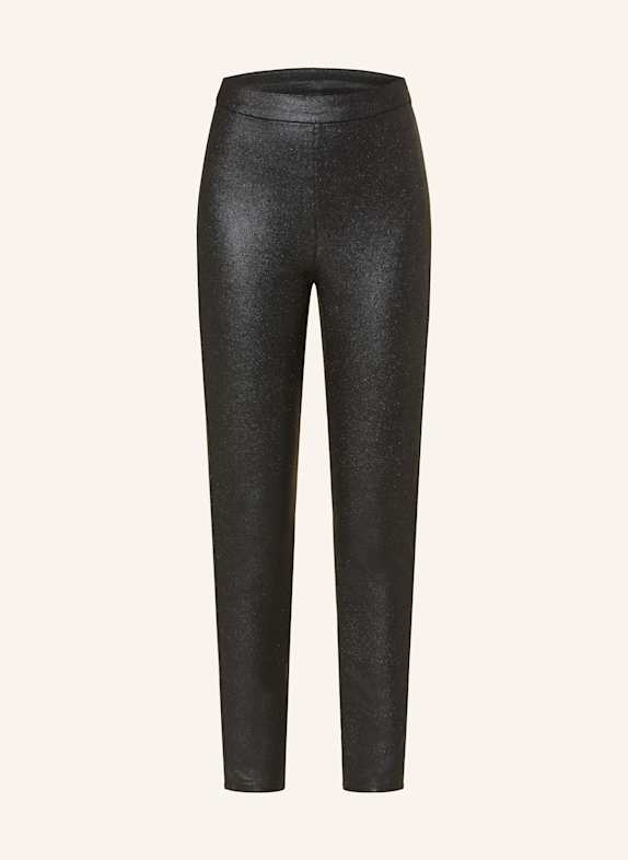 s.Oliver BLACK LABEL Leggings mit Glitzergarn SCHWARZ