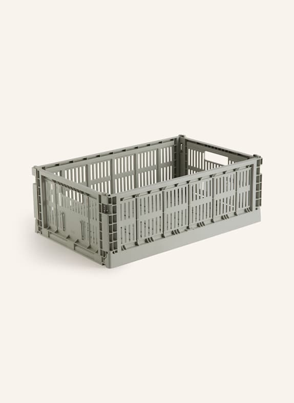 HAY Caisse pliante COLOUR CRATE LARGE GRIS CLAIR
