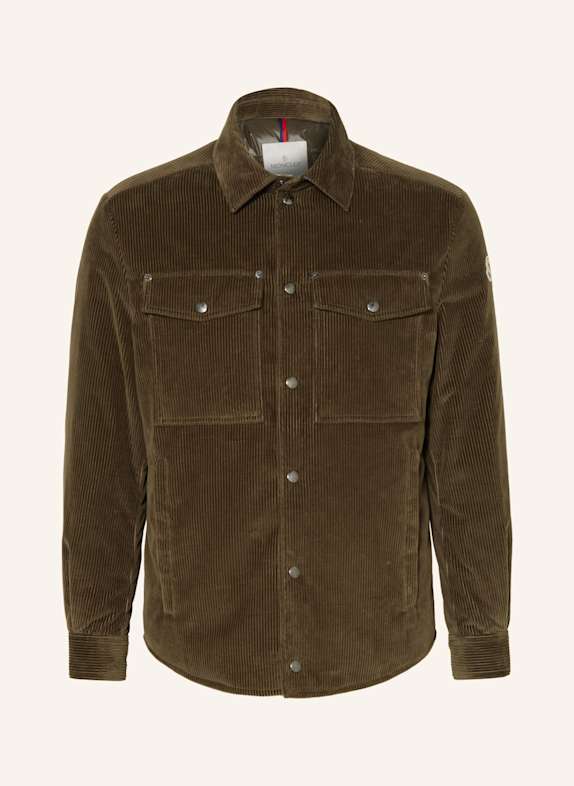 MONCLER Corduroy overshirt AMBROISIE OLIVE