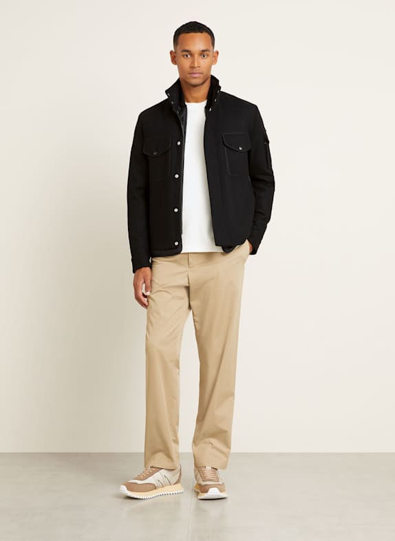 MONCLER Daunenjacke AVOINE im Materialmix SCHWARZ