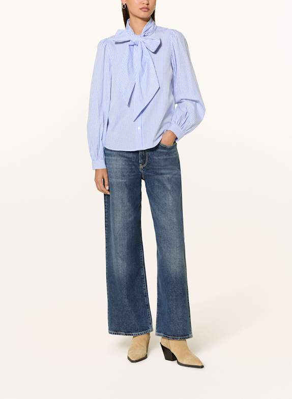 Rich & Royal overhemdblouse LICHTBLAUW / WIT