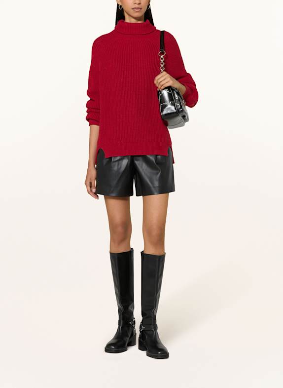 Rich & Royal Shorts in Lederoptik SCHWARZ