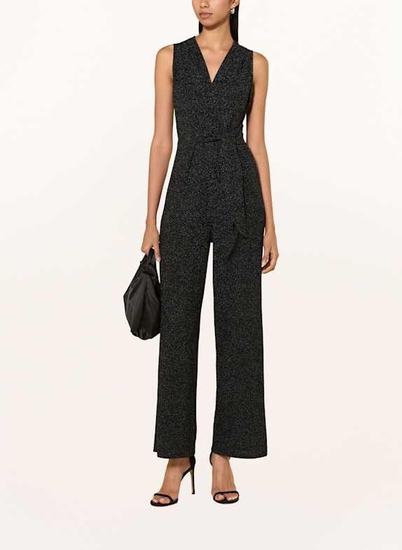 Rich & Royal Jumpsuit med glimmertråd SORT