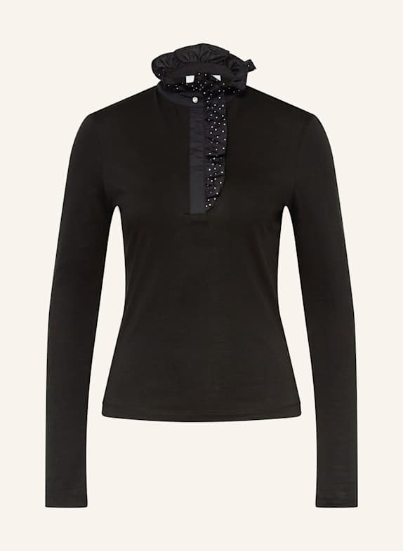 Rich & Royal Longsleeve mit Schmucksteinen SCHWARZ