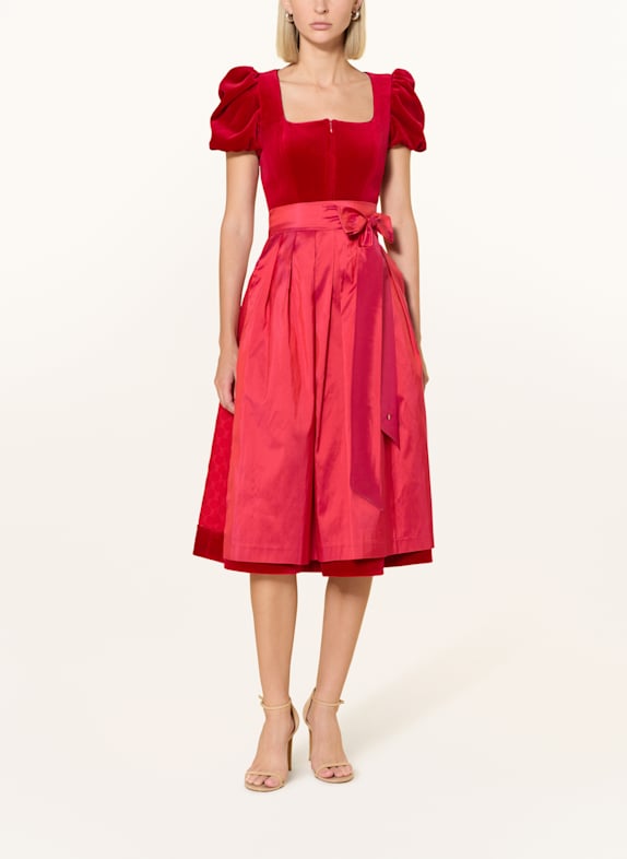 AlpenHERZ Dirndl MONA mit abnehmbaren Ärmeln ROT