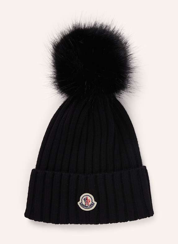 MONCLER Mütze SCHWARZ