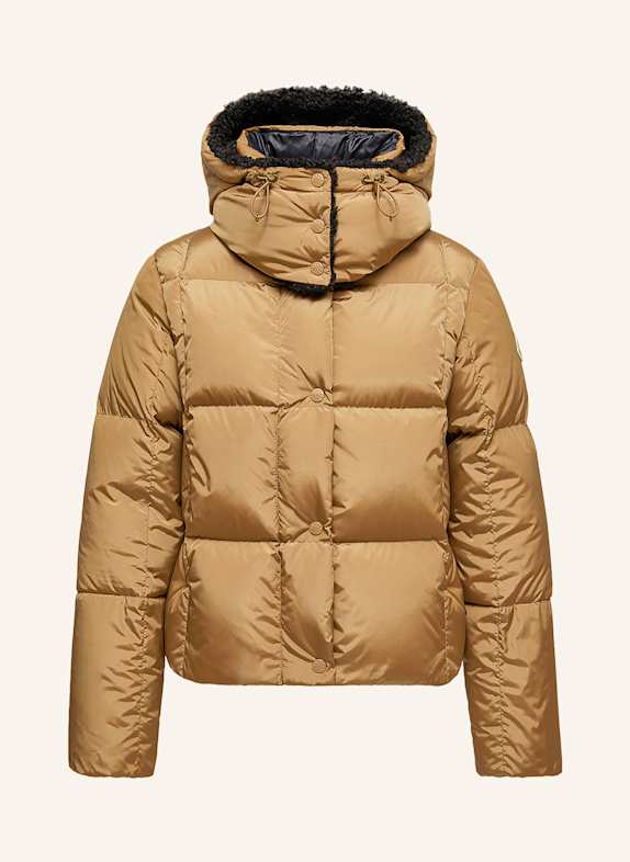 MONCLER Daunenjacke CASTELNOU mit Teddyfell BRAUN