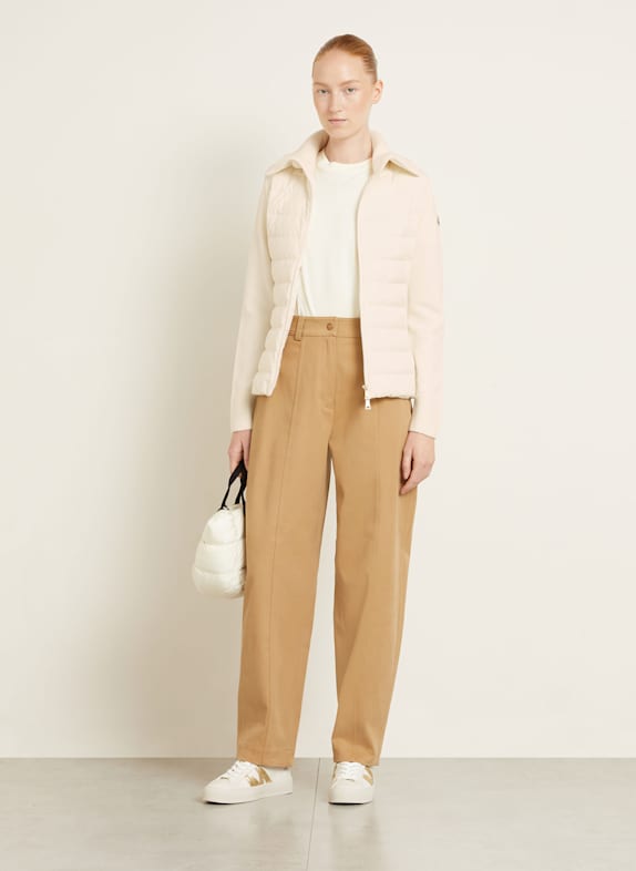 MONCLER Doudoune en mélange de matières BLANC