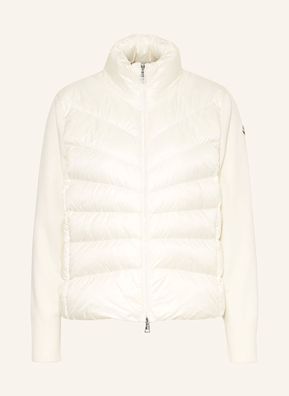 MONCLER Down jacket in mixed materials WHITE