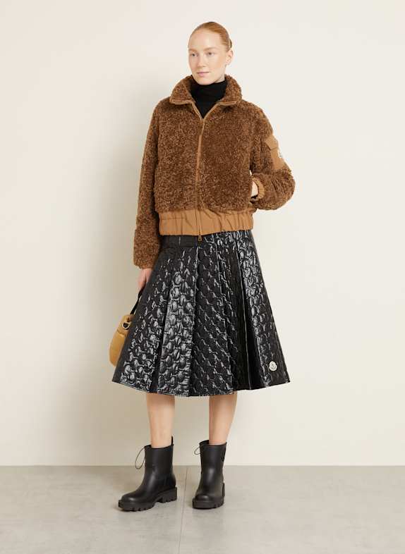 MONCLER Faltenrock SCHWARZ