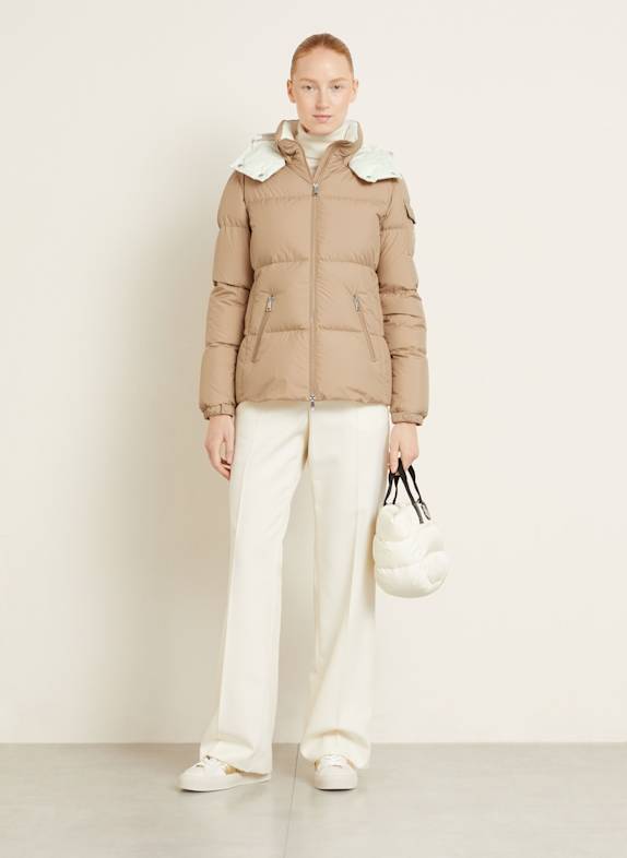 MONCLER Daunenjacke FOURMINES mit abnehmbarer Kapuze BEIGE
