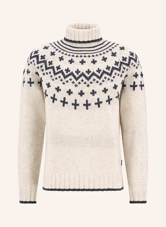 Barbour Rollkragenpullover HEWTON ECRU / DUNKELBLAU