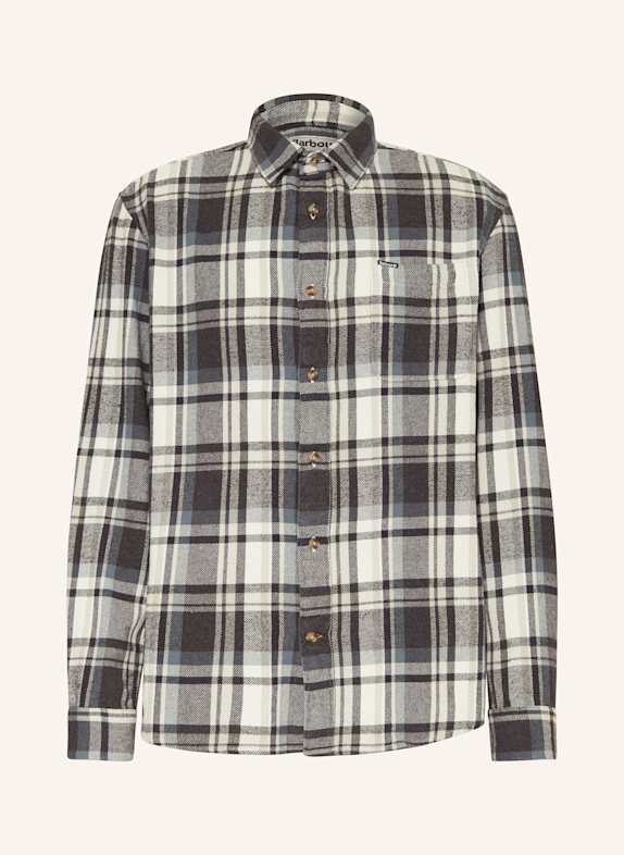 Barbour Flanellhemd CHOPFORD Relaxed Fit SCHWARZ / PETROL / WEISS