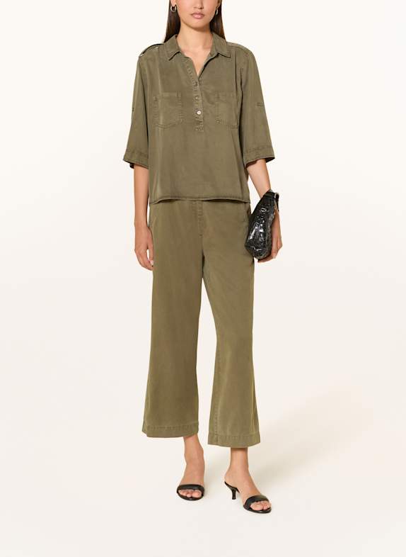 CATNOIR Blouse met 3/4-mouwen OLIJF