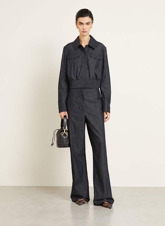 FENDI Cropped spijkerjasje BLAUW