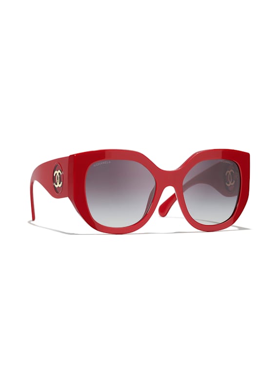 CHANEL Katzenaugenförmige Sonnenbrille 1759S6 ROT/ GRAU