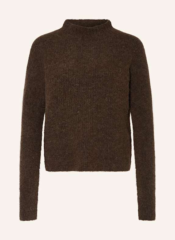 darling harbour Pullover mit Alpaka DUNKELBRAUN