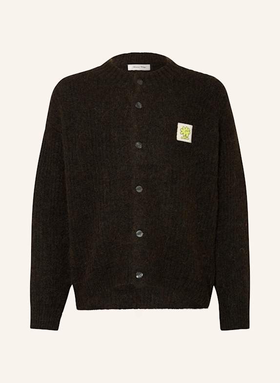 American Vintage Strickjacke mit Alpaka DUNKELBRAUN