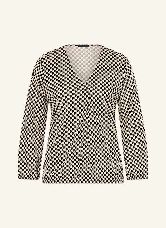 OPUS Blusenshirt SANNAH mit 3/4-Arm SCHWARZ / CREME / WEISS