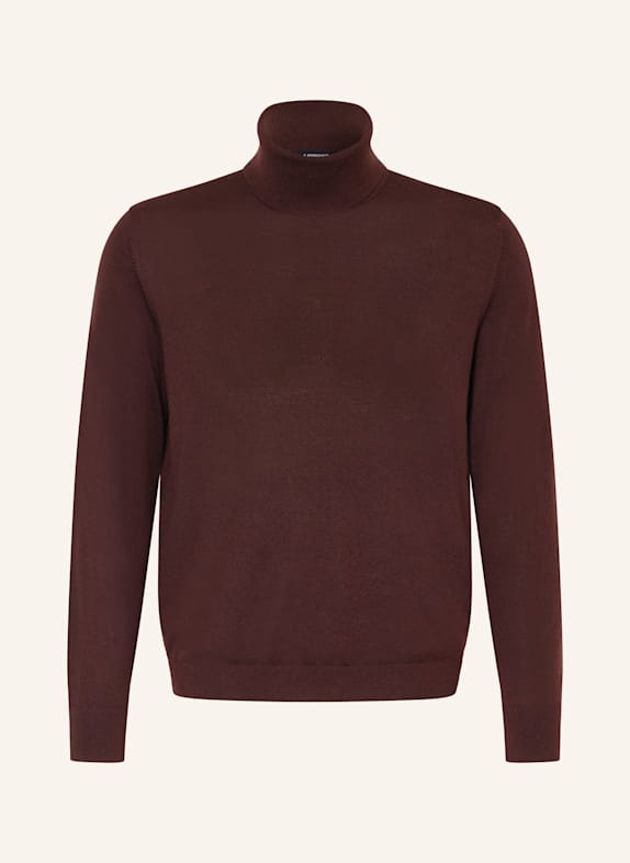 STROKESMAN'S Rollkragenpullover DUNKELBRAUN