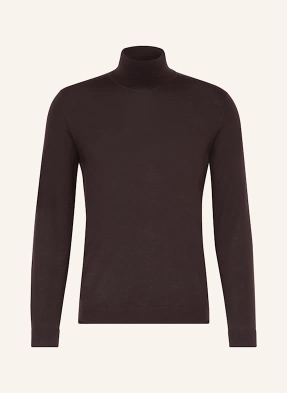 PAUL Rollkragenpullover DUNKELBRAUN