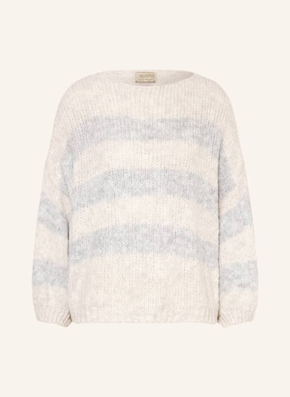 Herrlicher Pullover LEENA BLAUGRAU / ECRU