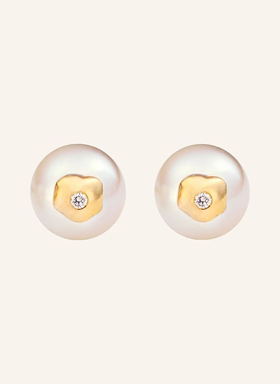 ariane ernst Ohrstecker THE "SPIEGELEI" STUDS M aus 18 Karat Gold mit Diamanten GOLD