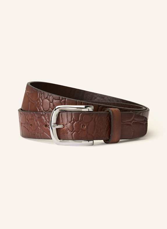 SCHUCHARD & FRIESE Leather belt GIANNI DARK BROWN