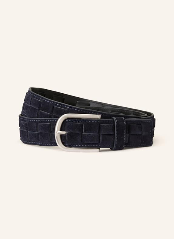 SCHUCHARD & FRIESE MATTEO braided leather belt DARK BLUE