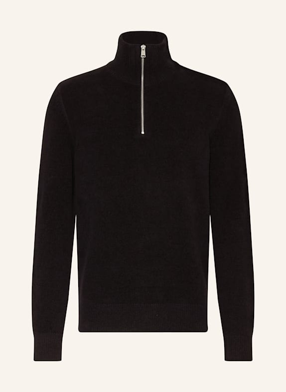 Marc O'Polo Sweter typu troyer CZARNY