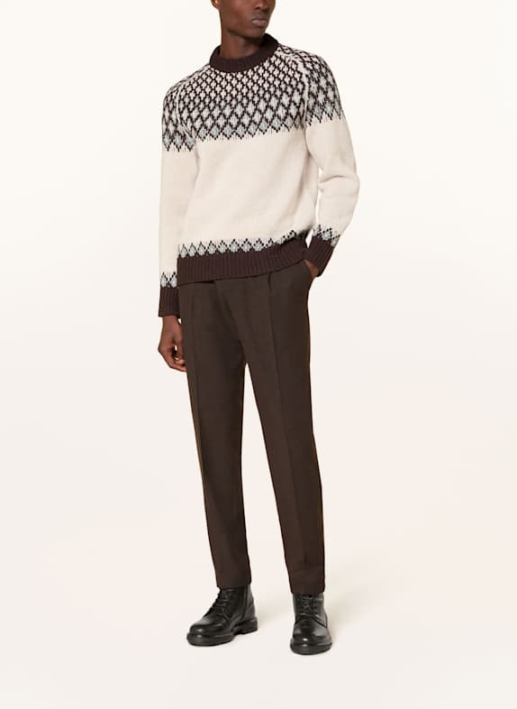 Marc O
Polo Pullover ECRU / DUNKELBRAUN / TÜRKIS