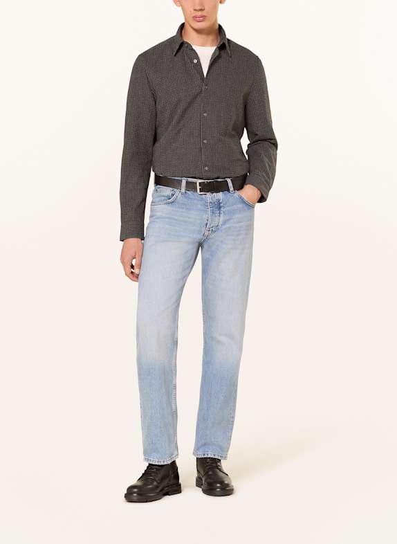 Marc O'Polo Flanellskjorte Shaped Fit MØRKEGRÅ / GRÅ