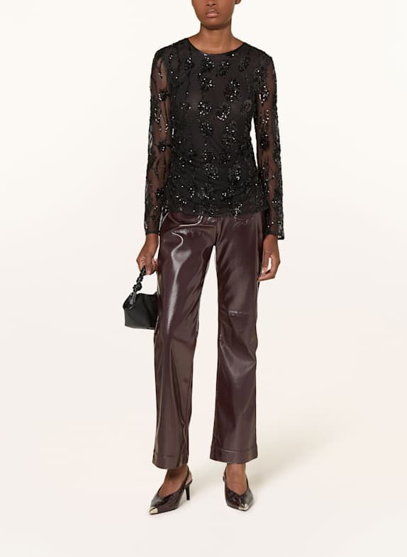 BAUM UND PFERDGARTEN Longsleeve JENINE mit Pailletten SCHWARZ