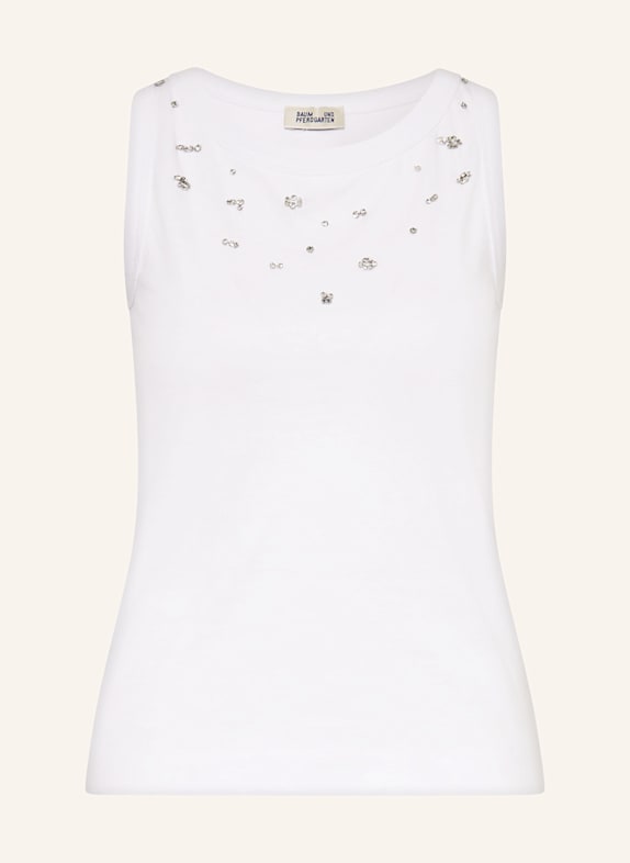 BAUM UND PFERDGARTEN Top JOLINE mit Schmucksteinen WEISS